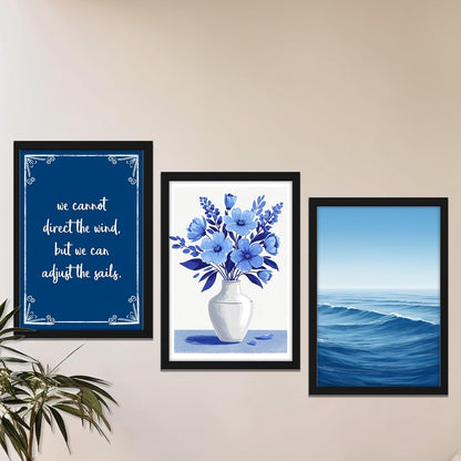 Navy and Cobalt Blue Inspirational Gallery Wall Frame