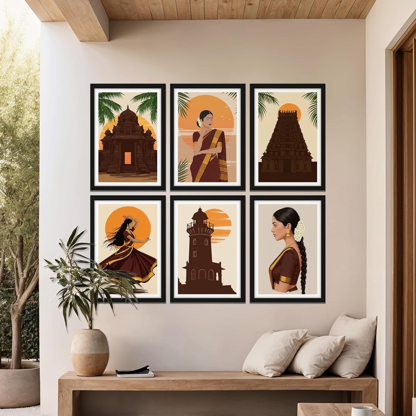 South Indian Heritage Set Wall Frames