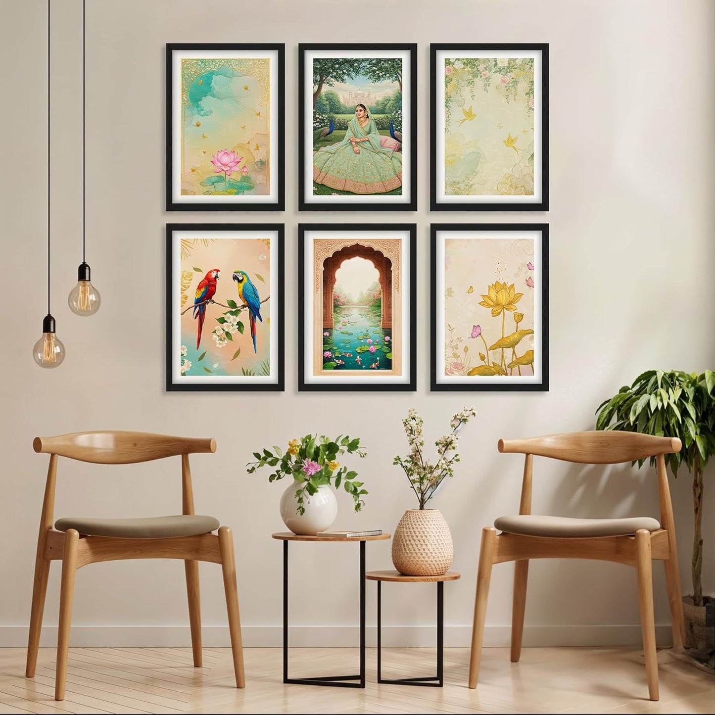 Lotus Garden Harmony Set Wall Frame
