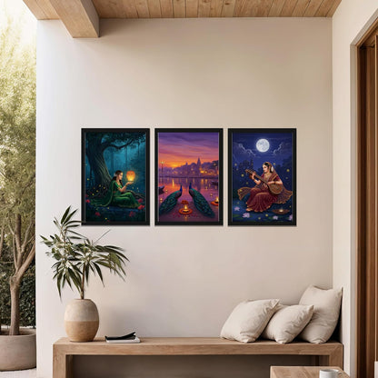Mystic Evening Trio Wall Frames