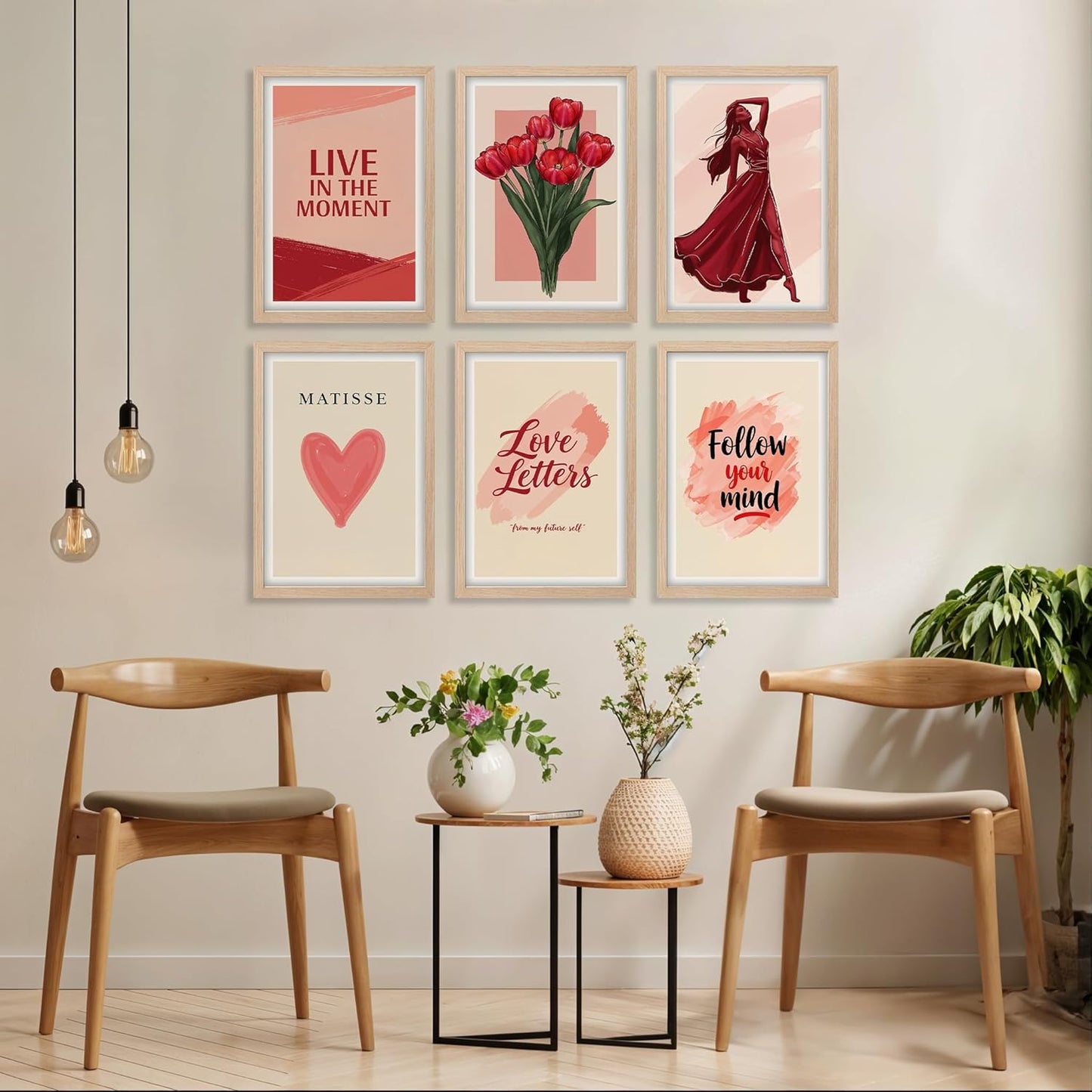 Blush Aesthetic Wall Art Set