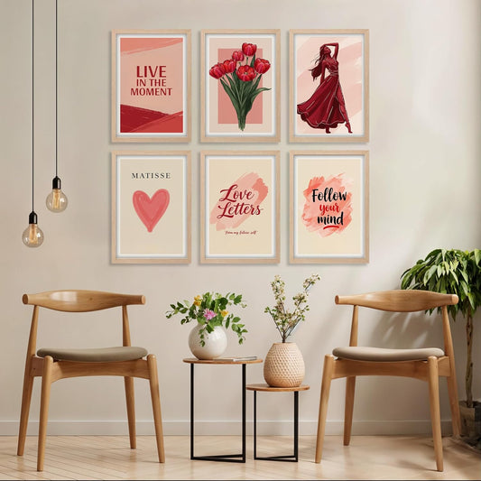 Blush Aesthetic Wall Art Set