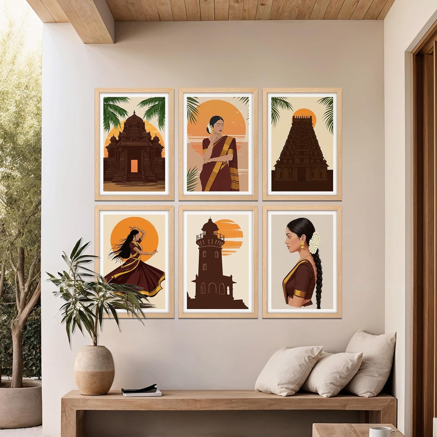 South Indian Heritage Set Wall Frames