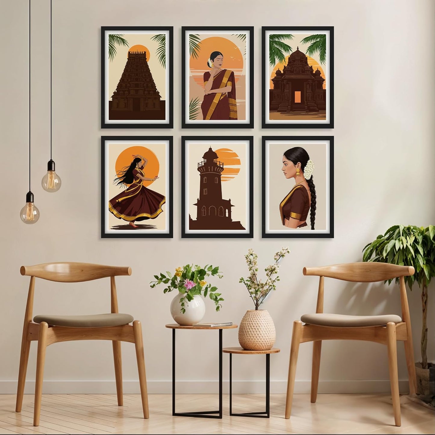 South Indian Heritage Set Wall Frames
