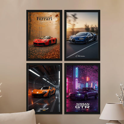 Luxury Cars Wall Art Set