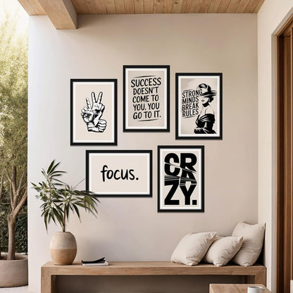Bold Motivation Wall Art Set