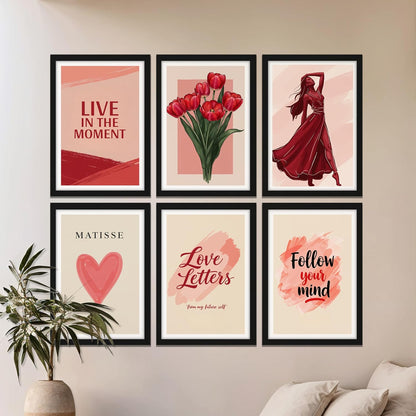 Blush Aesthetic Wall Art Set
