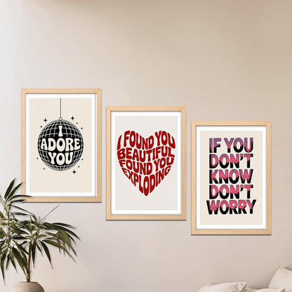 Romantic Quotes Wall Art Set