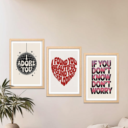 Romantic Quotes Wall Art Set