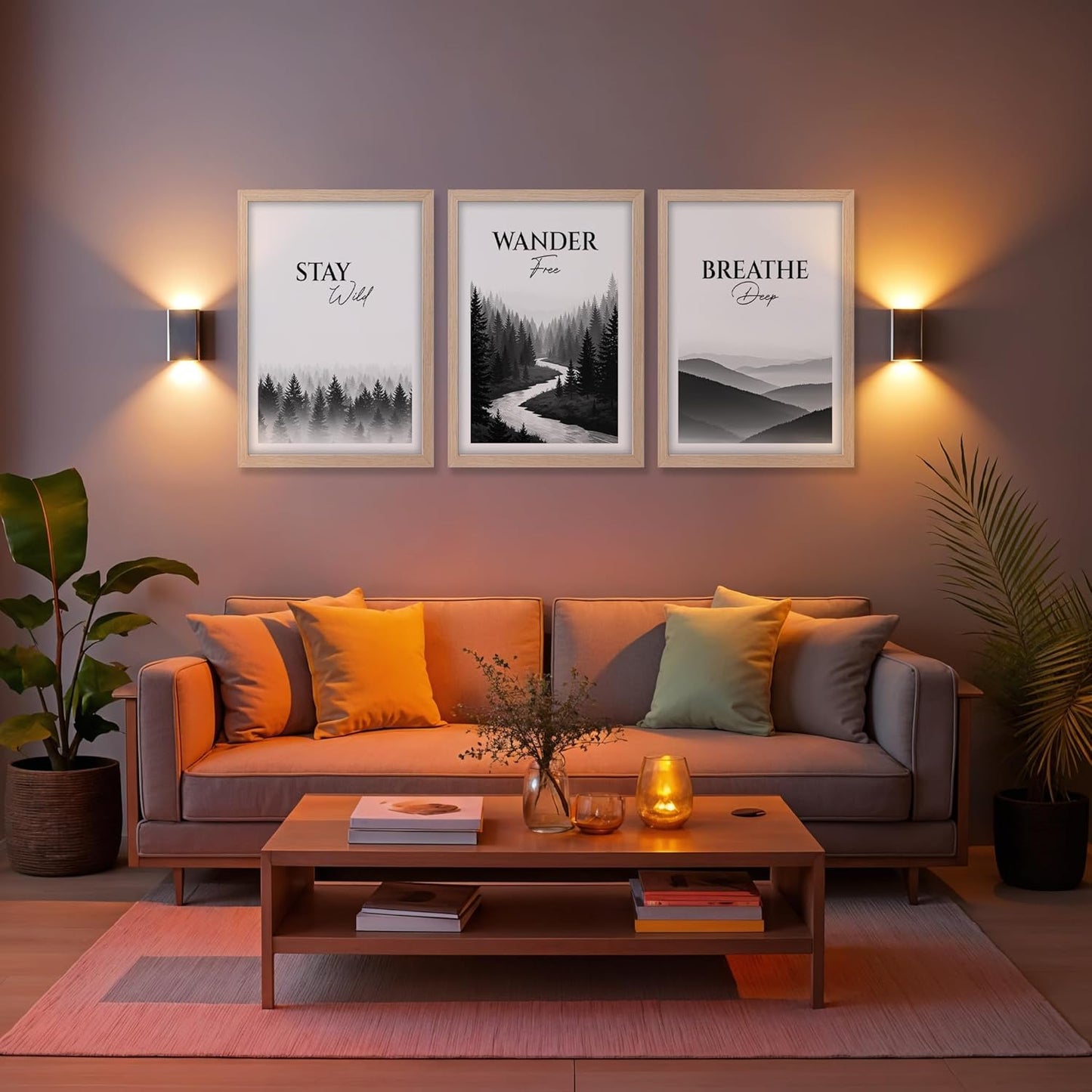 Black and White Wilderness Motivational Wall Frame
