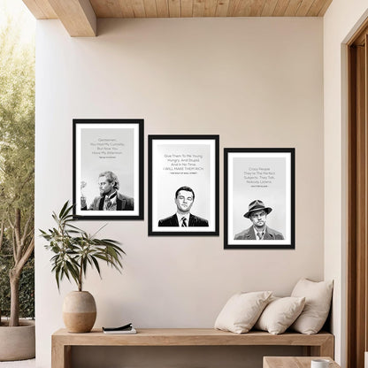 Leonardo DiCaprio Iconic Movie Quotes Wall Frame