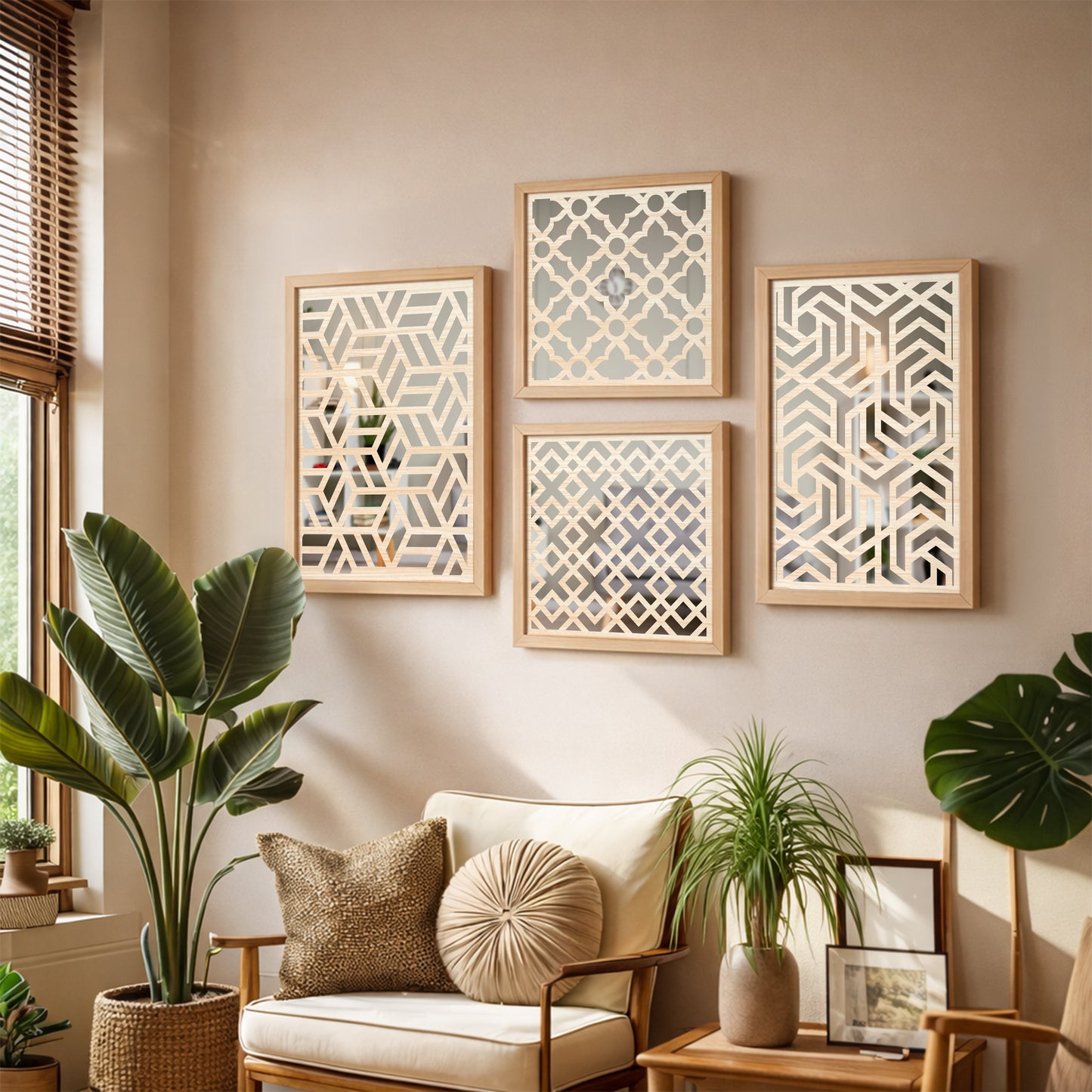 Decorative Mirror Wall Panels Set of 4