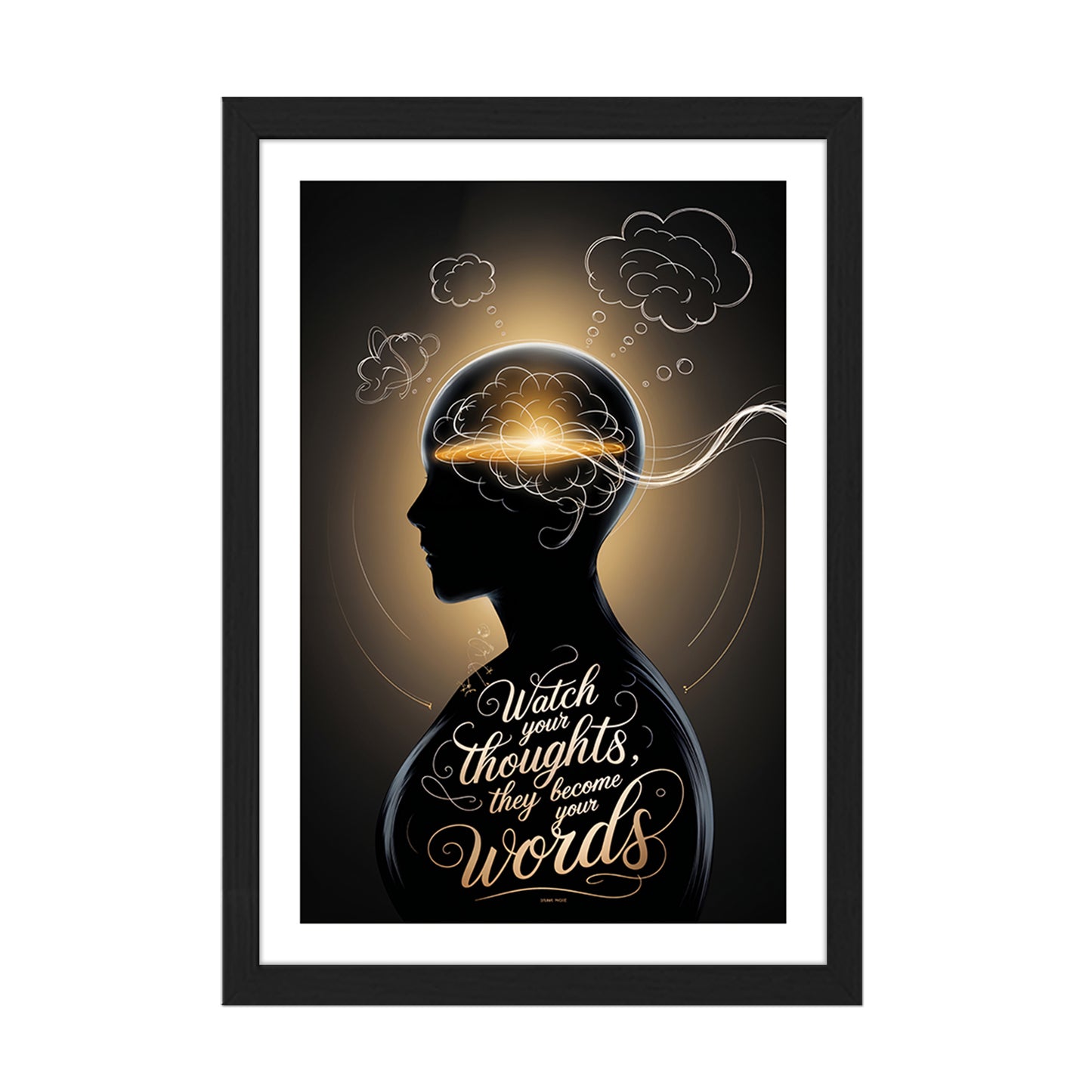 Watch Your Thoughts Motivational Poster