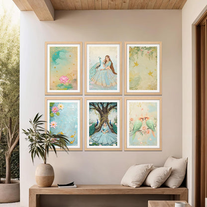 Peacock Blossom Serenity Set Wall Frame