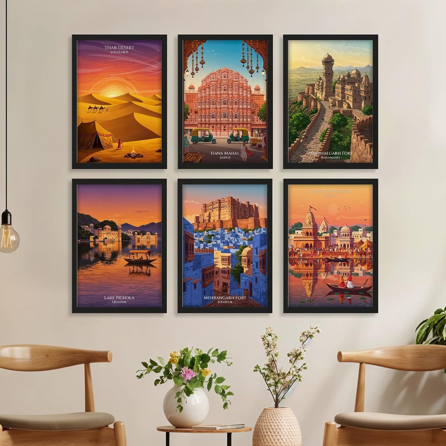 A Journey Through Rajasthan's Golden Cities Wall Frame