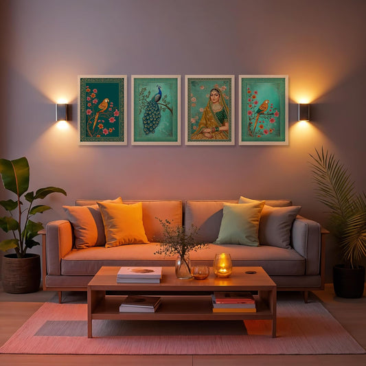 Royal Peacock Harmony Set Wall Frames
