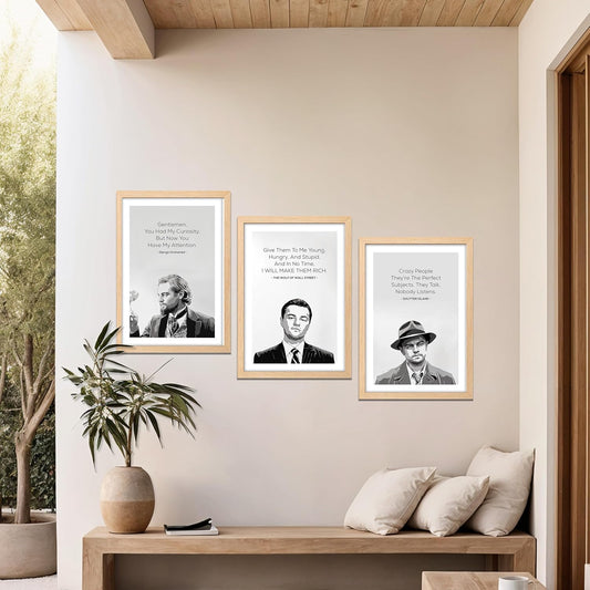 Leonardo DiCaprio Iconic Movie Quotes Wall Frame