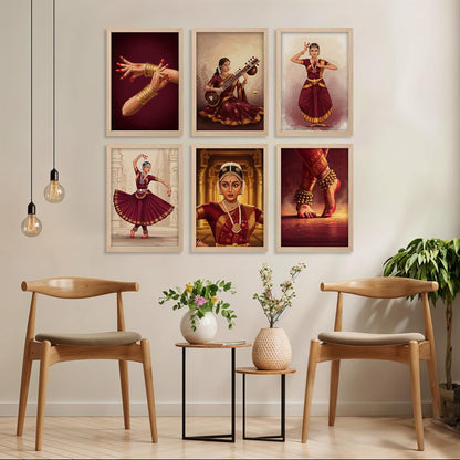 Bharatanatyam Grace Set Wall Frame