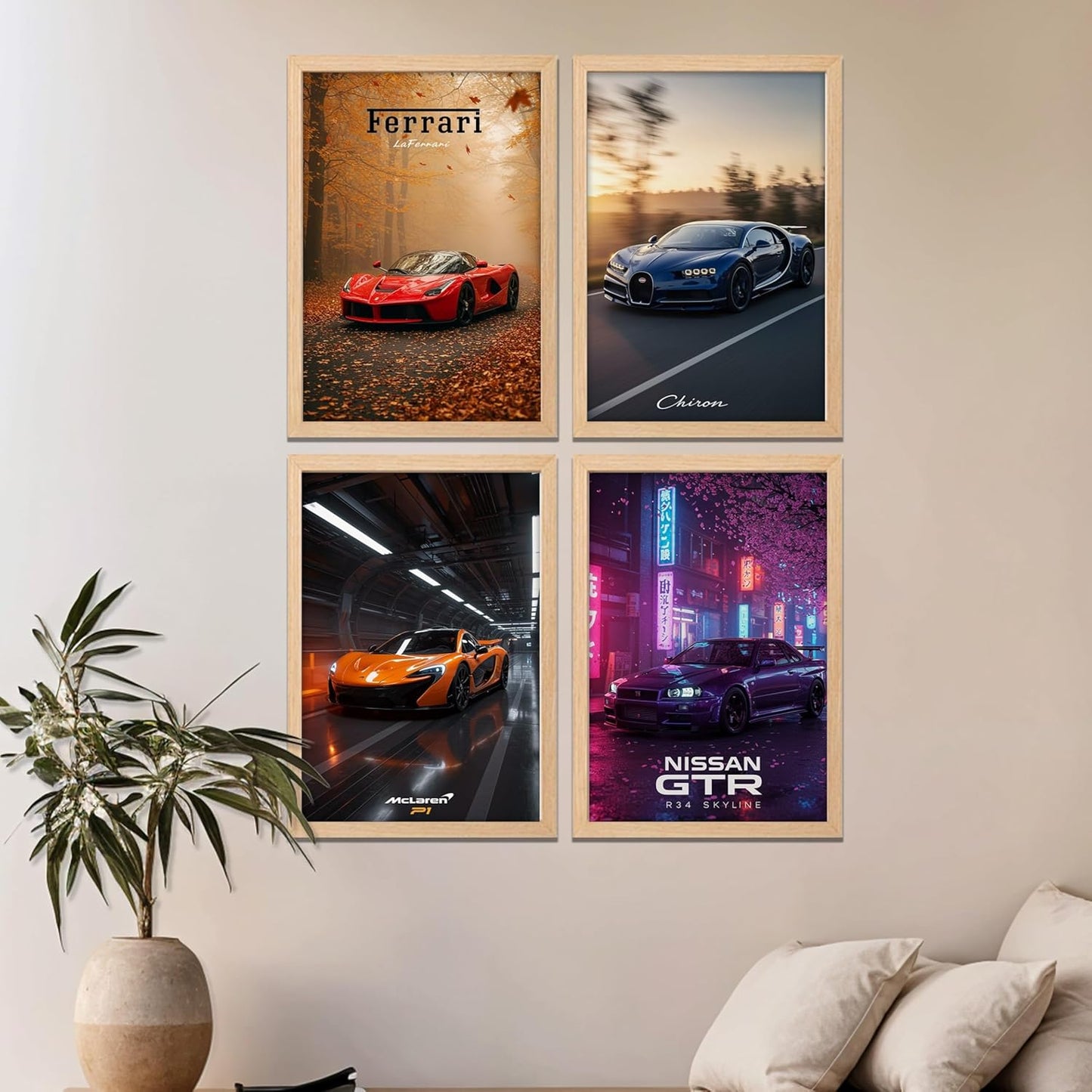 Luxury Cars Wall Art Set