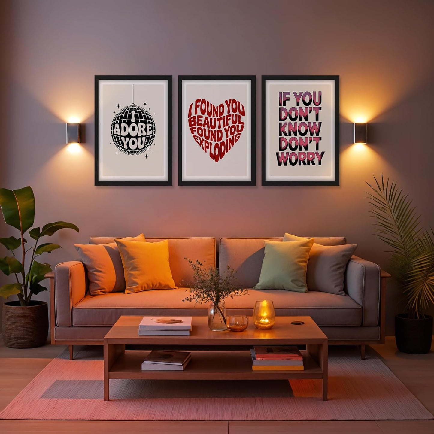 Romantic Quotes Wall Art Set