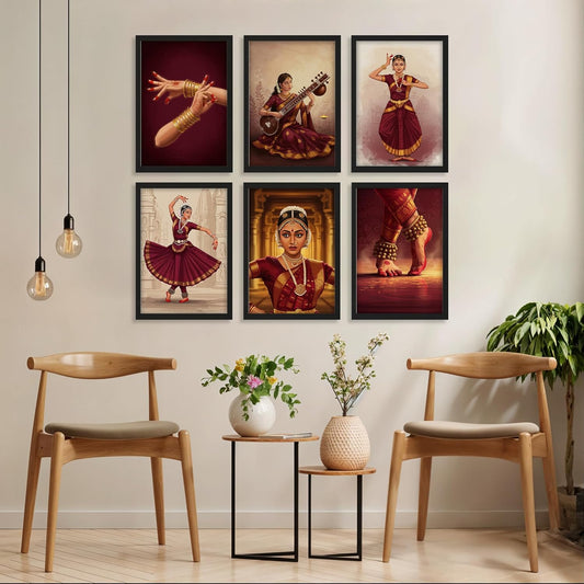 Bharatanatyam Grace Set Wall Frame