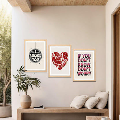 Romantic Quotes Wall Art Set