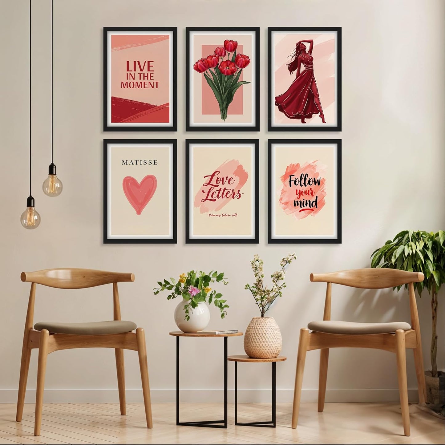 Blush Aesthetic Wall Art Set