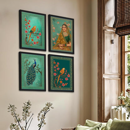 Royal Peacock Harmony Set Wall Frames