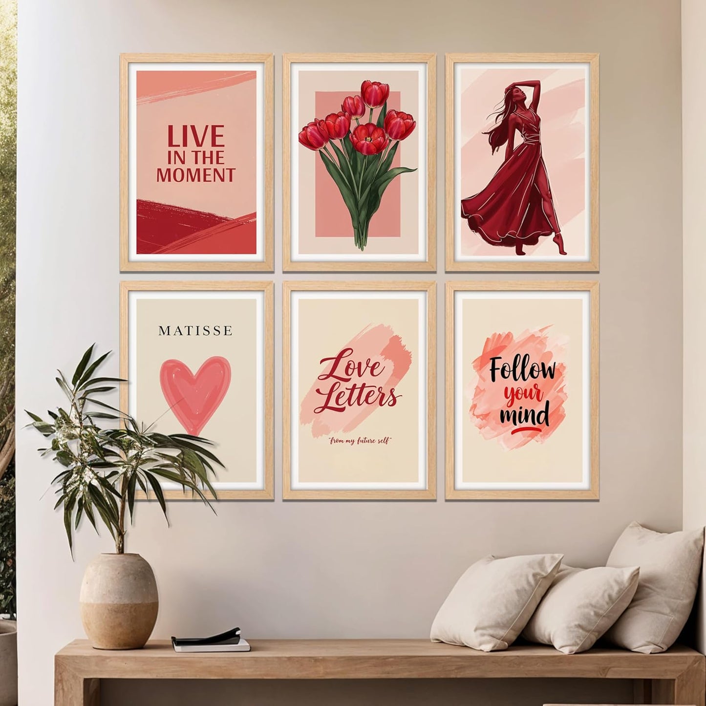 Blush Aesthetic Wall Art Set