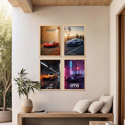 Luxury Cars Wall Art Set