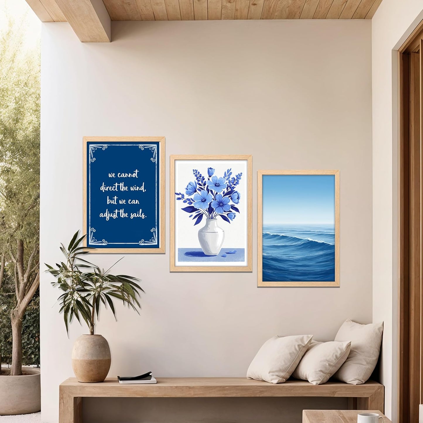Navy and Cobalt Blue Inspirational Gallery Wall Frame