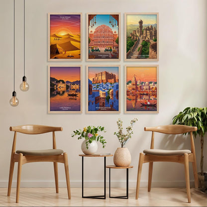 A Journey Through Rajasthan's Golden Cities Wall Frame