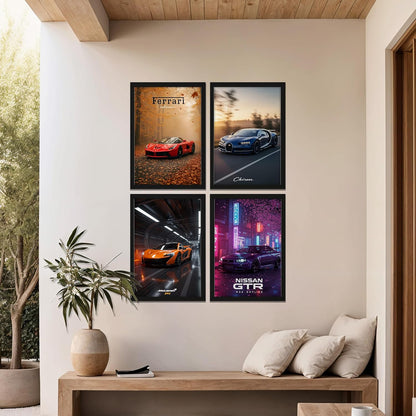 Luxury Cars Wall Art Set
