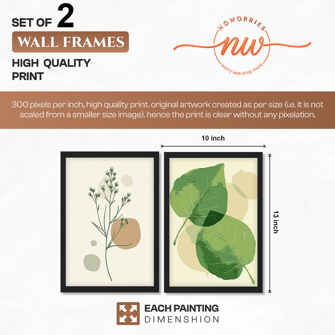 Minimal Botanical Wall Frame Set of 2