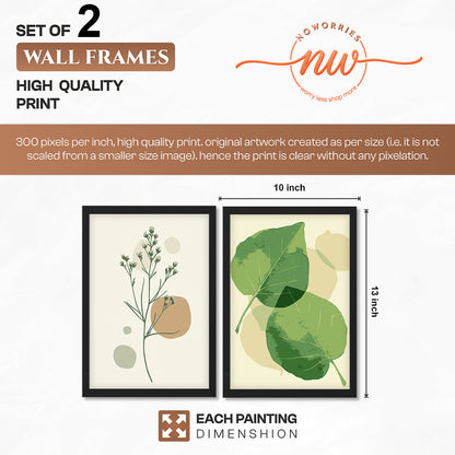 Minimal Botanical Wall Frame Set of 2