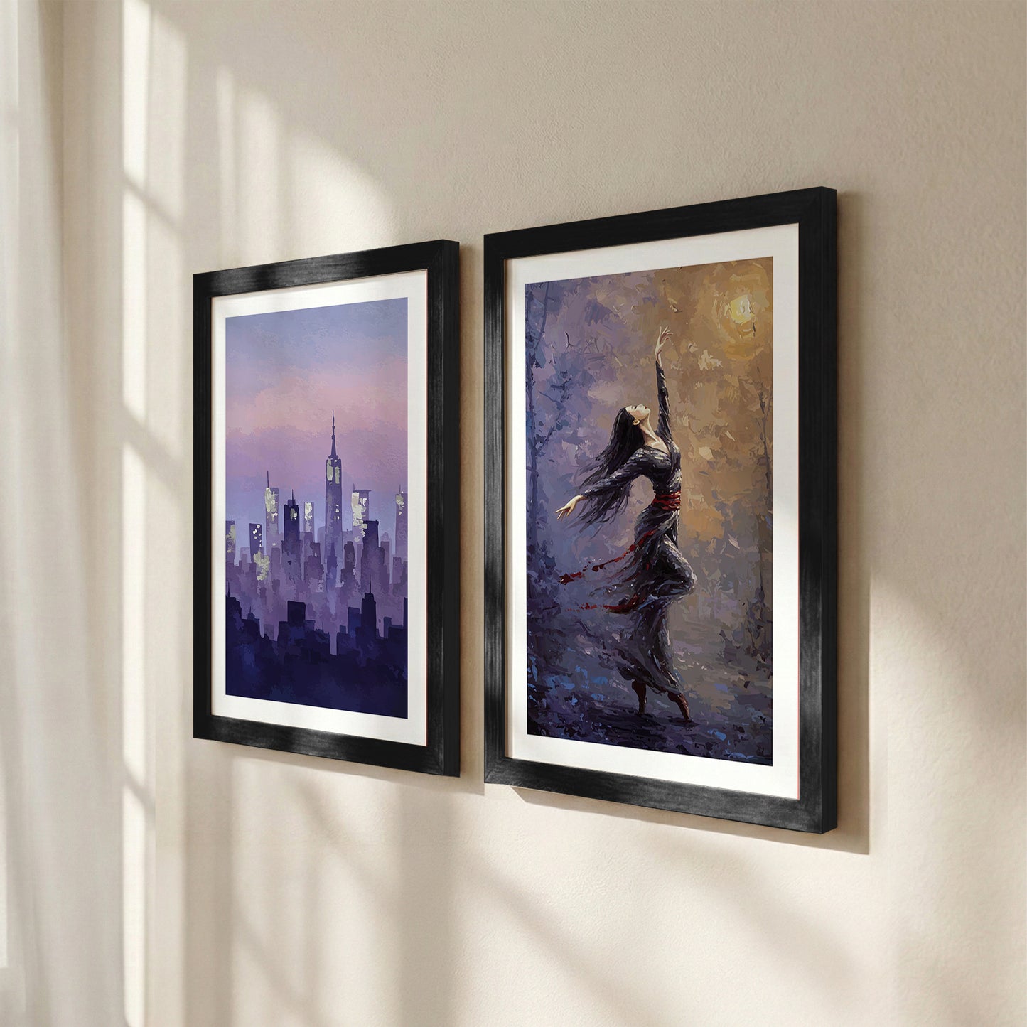 Dancer & Skyline Framed Set