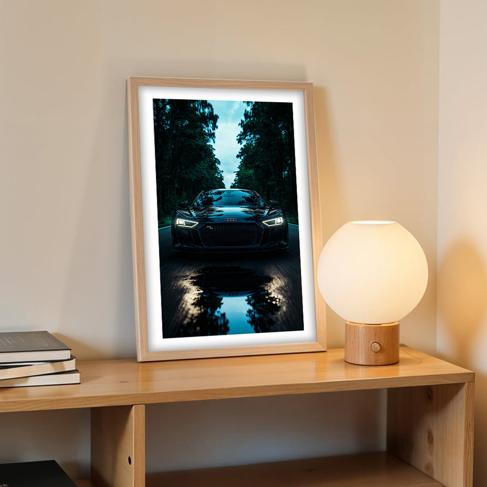 Audi R8 Night Drive Wall Frame