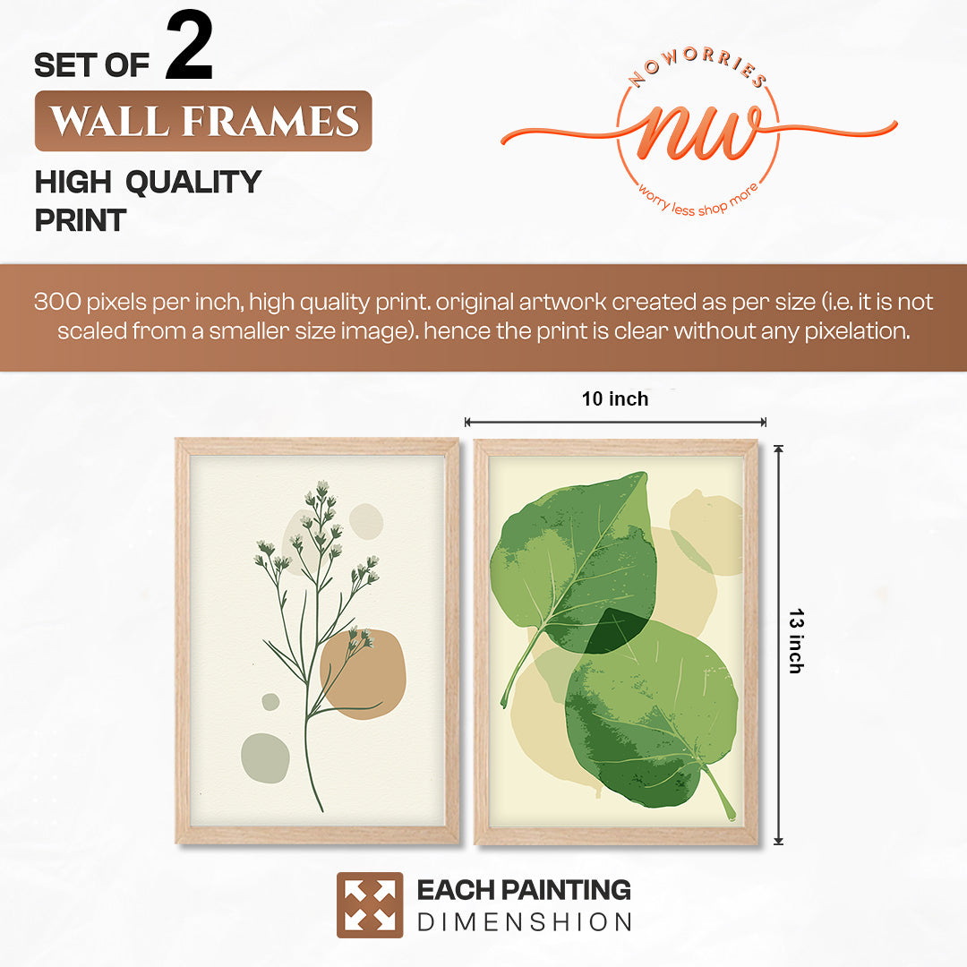Minimal Botanical Wall Frame Set of 2