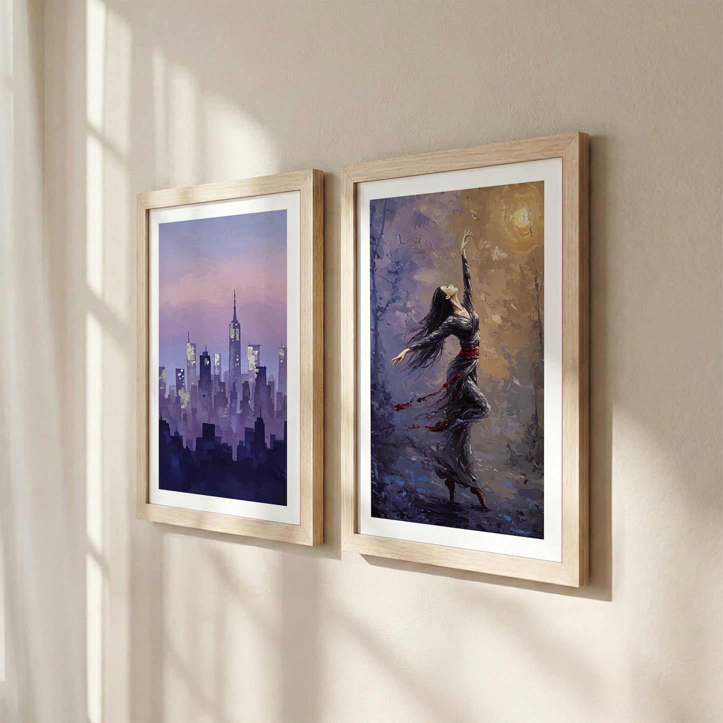 Dancer & Skyline Framed Set