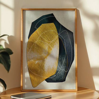 Golden Harmony Abstract Wall Art