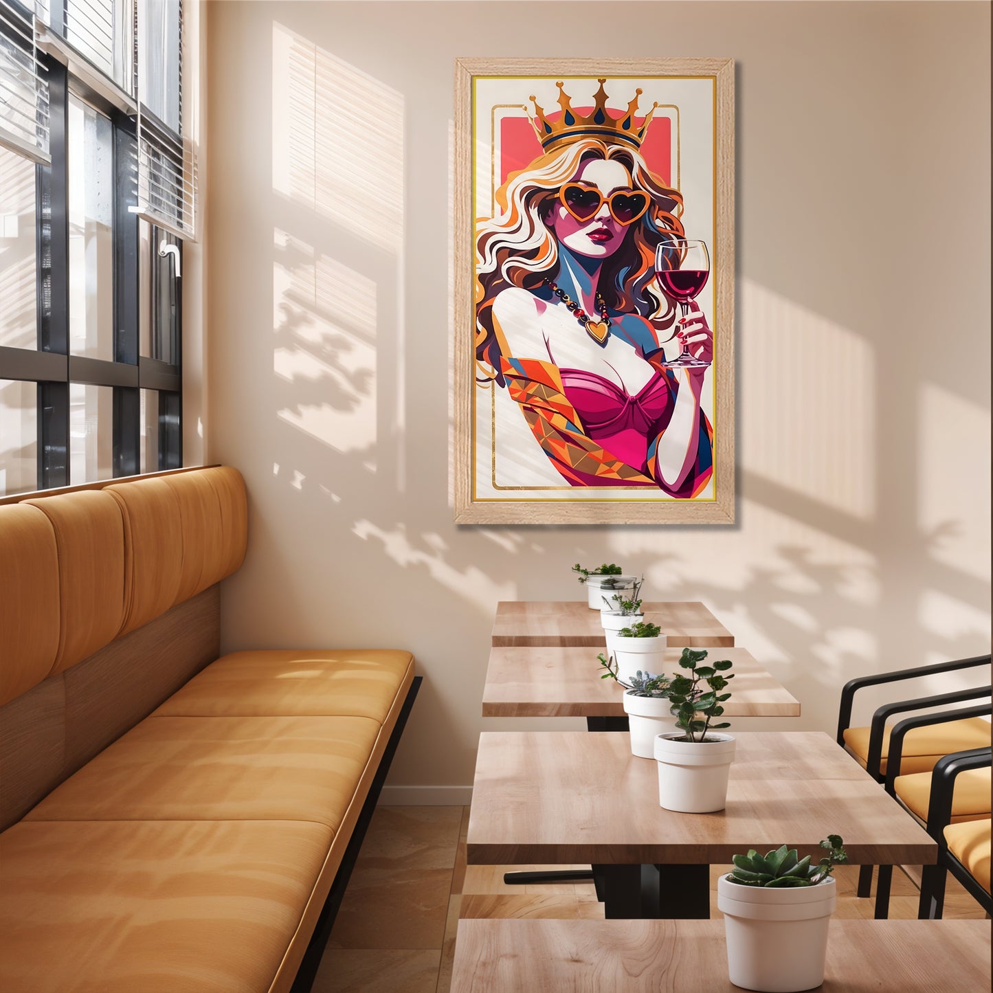 Queen Style Pop Art Wall Frame Set of 1