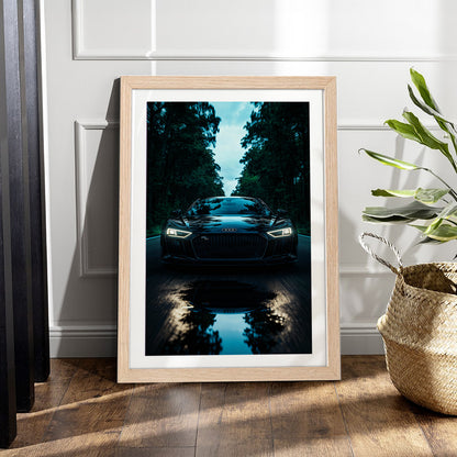 Audi R8 Night Drive Wall Frame