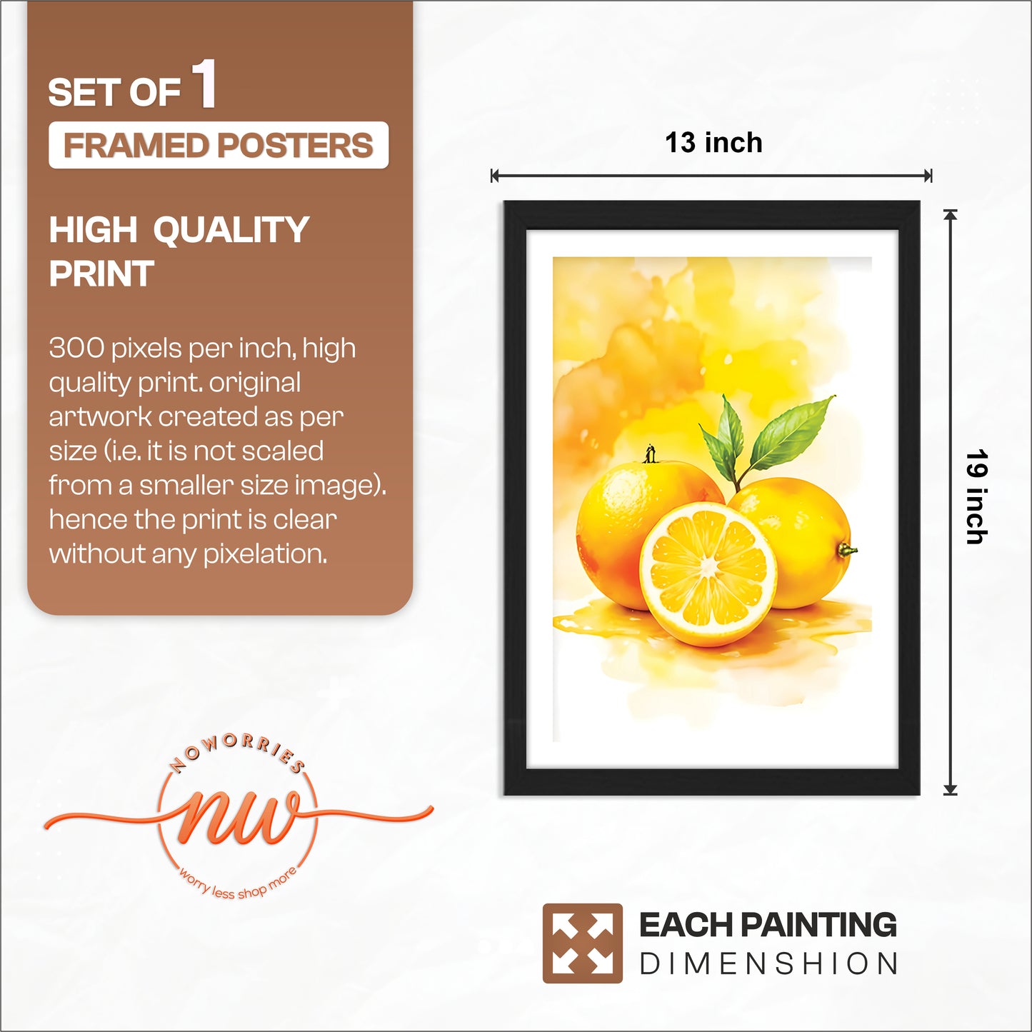 Lemon Art Wall Frame