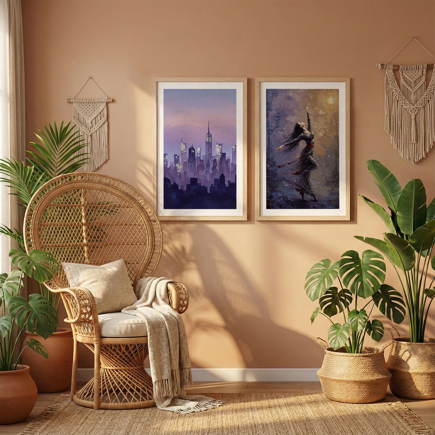 Dancer & Skyline Framed Set