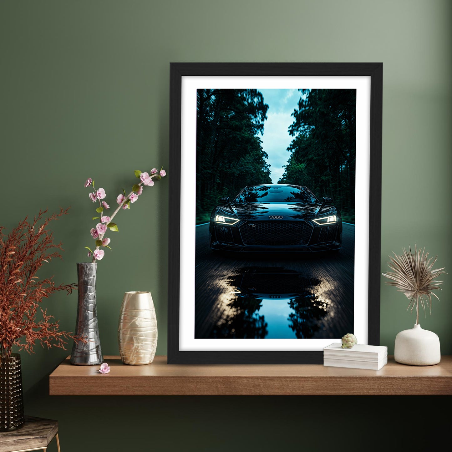 Audi R8 Night Drive Wall Frame