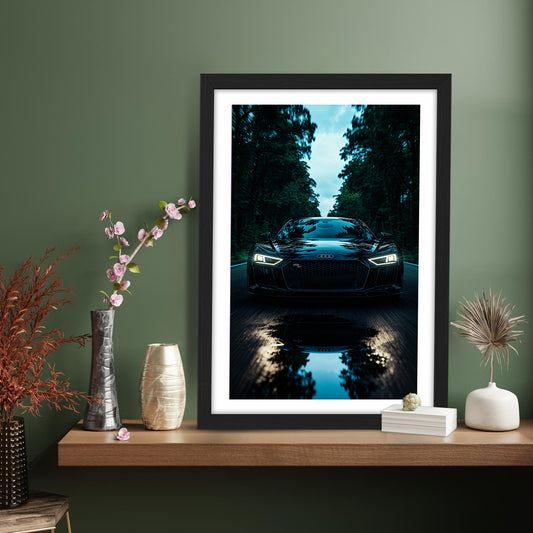 Audi R8 Night Drive Wall Frame