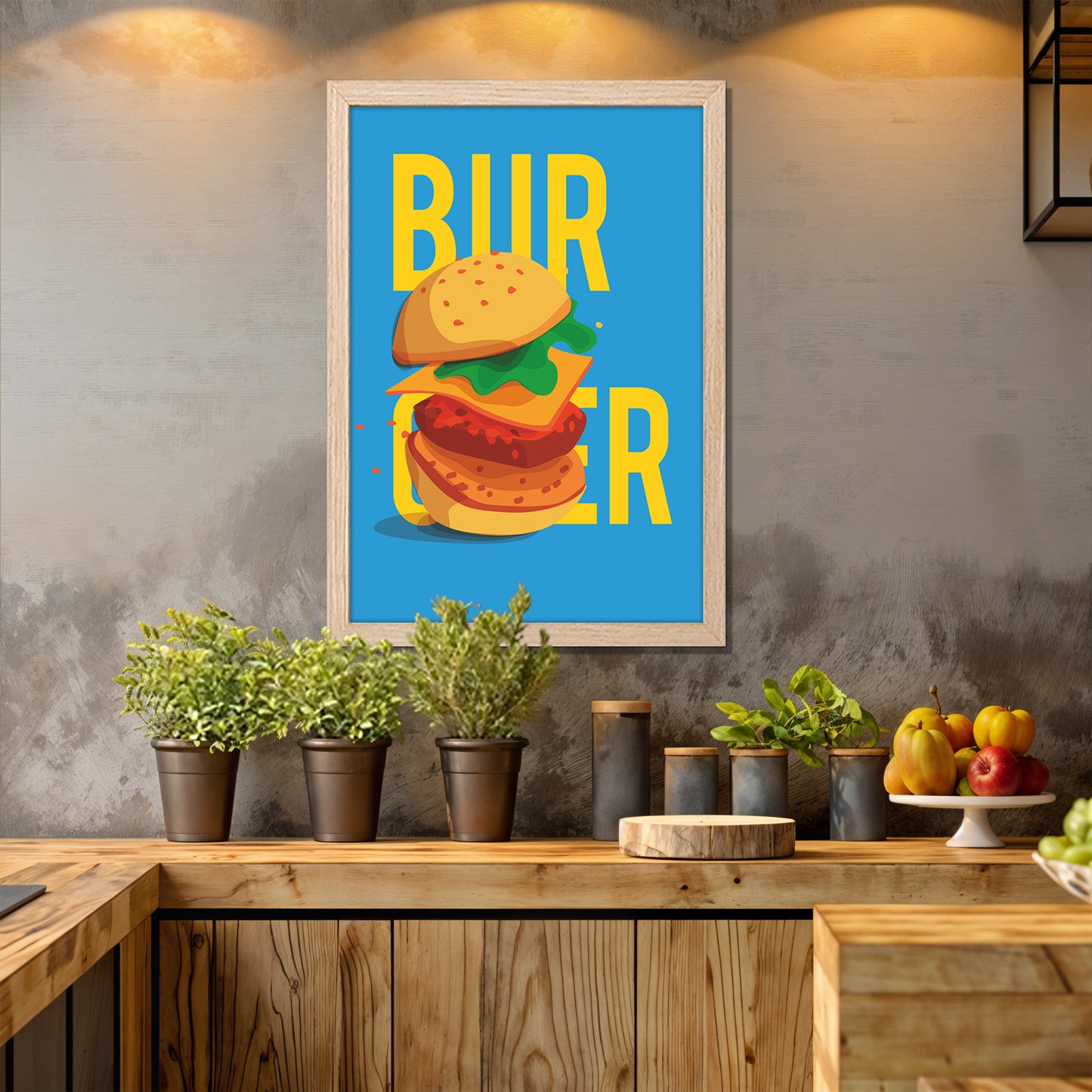 Bold Burger Wall Frame