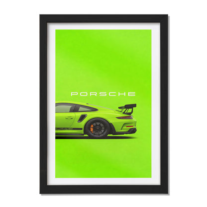 Porsche GT3 RS Green Wall Frame