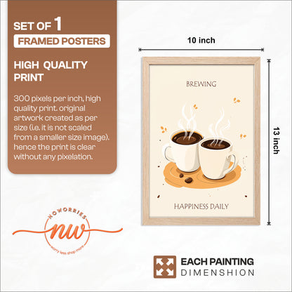 Brewing Happiness Coffee Frame Set of 1