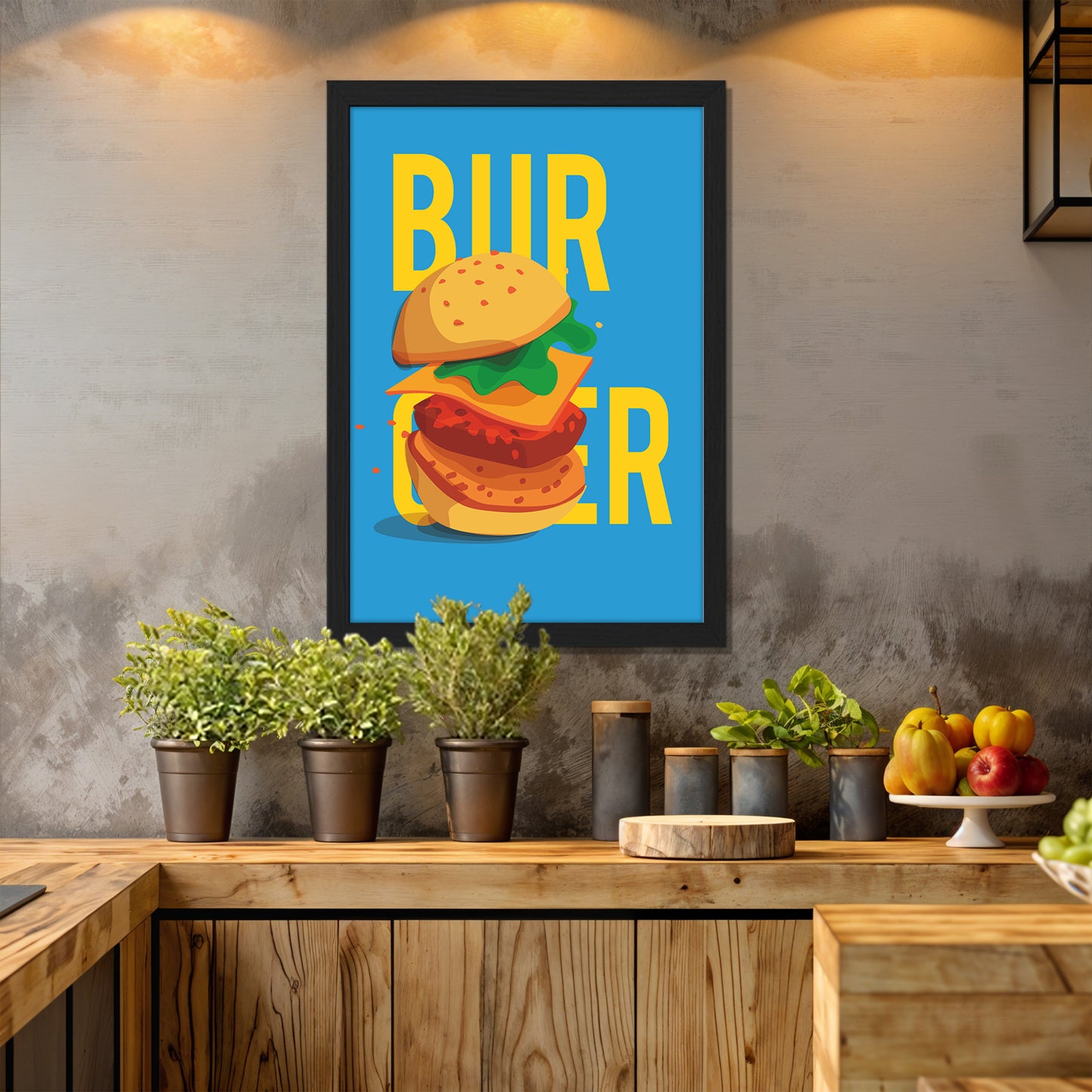 Bold Burger Wall Frame